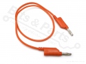 Silicone measuring lead 0.5m with banana plug 4mm red